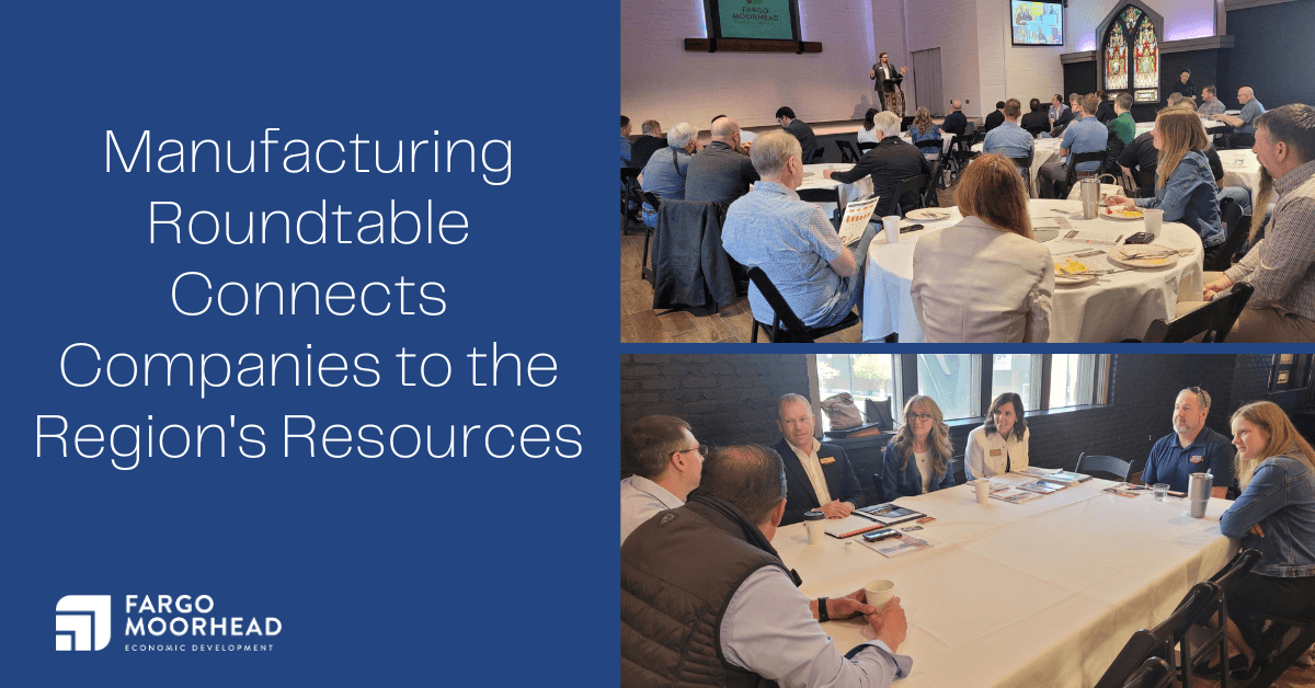 title, image of attendees at meeting, image of small table discussion